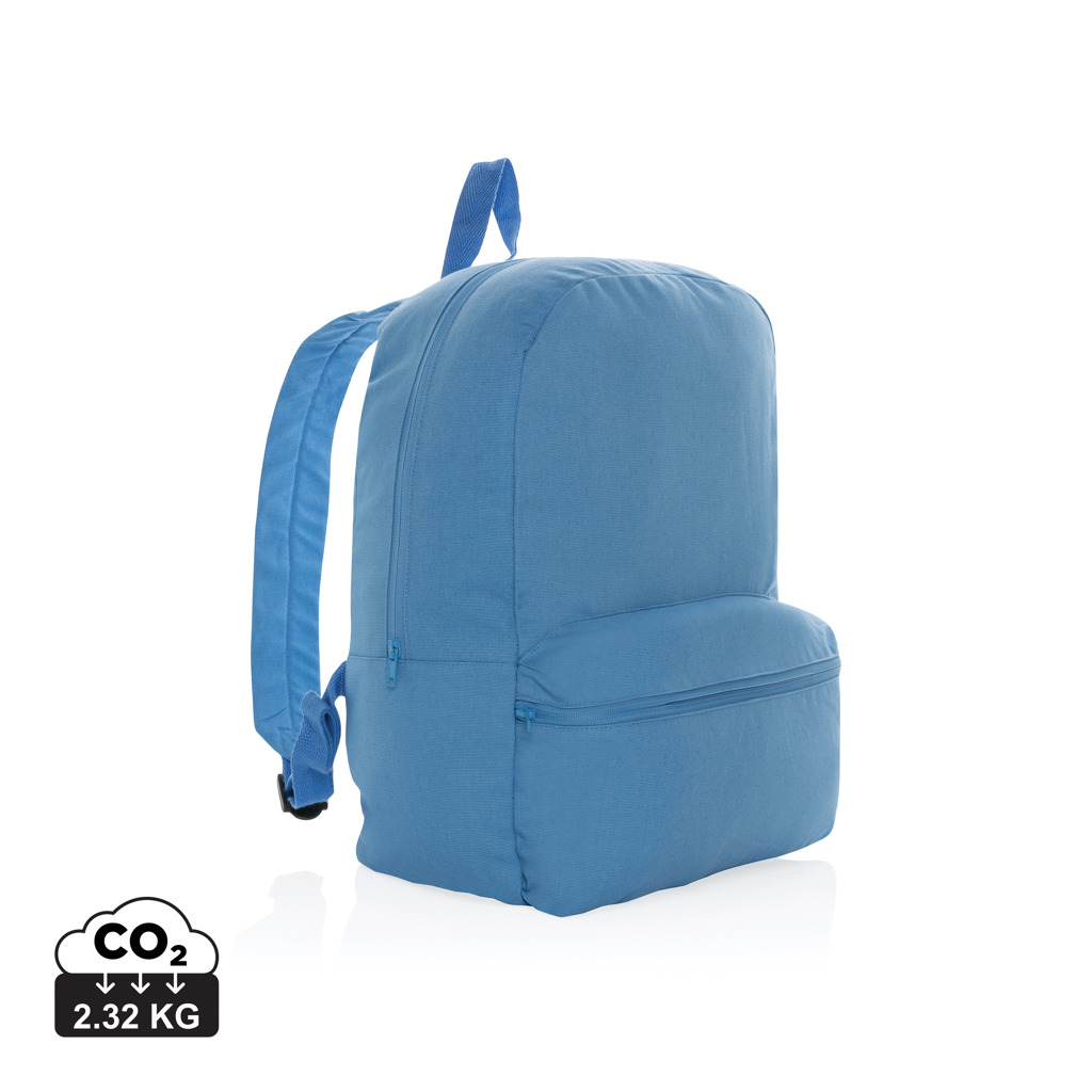 Sac à dos personnalisable en toile recyclé 285 g Impact tranquil blue